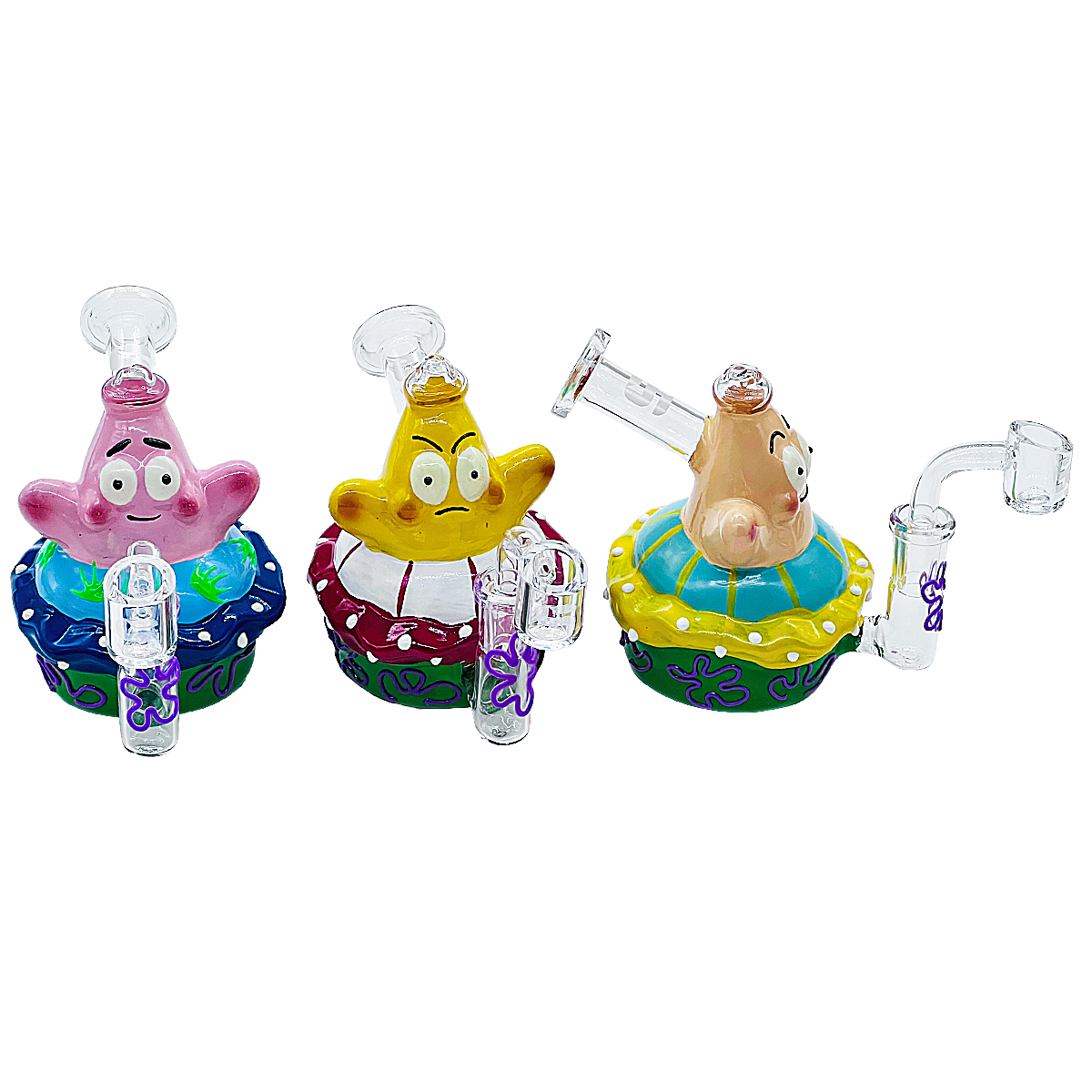 Silo Hand Painted Starfish With Splash Waterpipe (SILO-154) | 4.5 inches | Assorted Colors product image